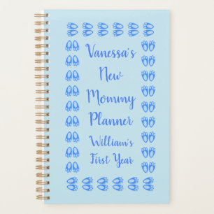 Agenda Conejito Niño Bebé Pies Azules Easter Personalizad