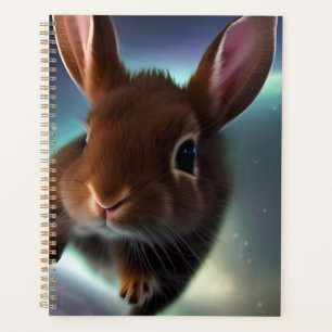 Agenda Conejo Bebé Corriendo En El Espacio 