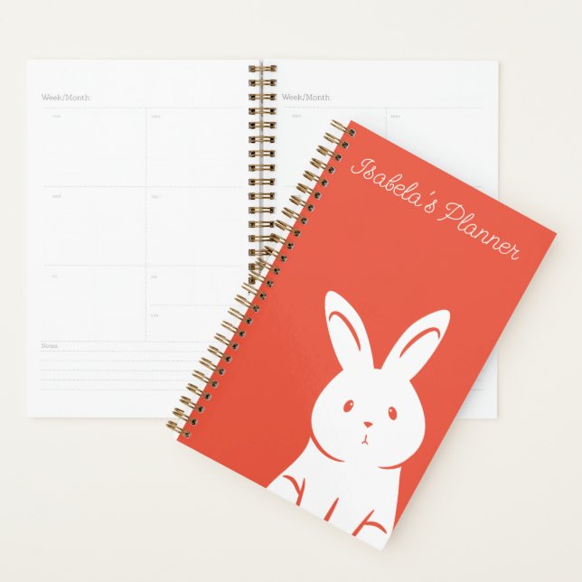 Agenda Conejo Cute | Agrega tu nombre (Demostración)