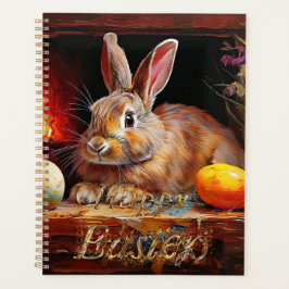 Agenda Conejo de Pascua con huevos de Pascua Feliz Pascua