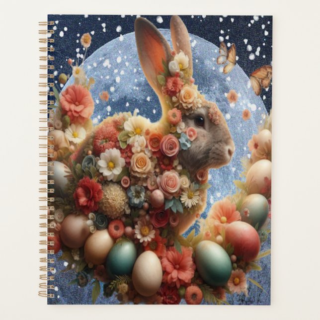 Agenda Conejo de Pascua en flor  (Anverso)