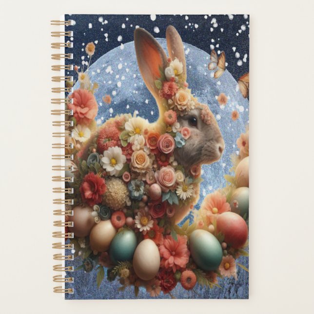 Agenda Conejo de Pascua en flor  (Anverso)