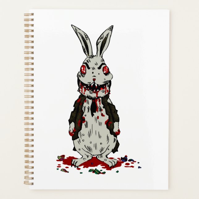 Agenda Conejo de Pascua Zombie de Halloween (Anverso)