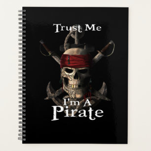 Agenda Confía en mí, soy un funn pirata de cráneo y espad