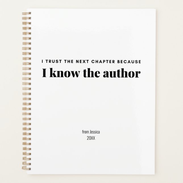 Agenda Confío en el siguiente capítulo porque conozco al  (Anverso)