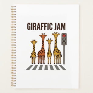 Agenda Congestión Giraffic Paso de Jirafa Divertido Vecto