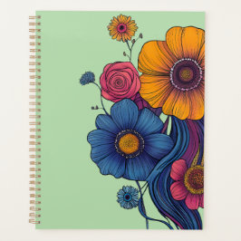 Agenda Conjunto artístico de hermosas flores