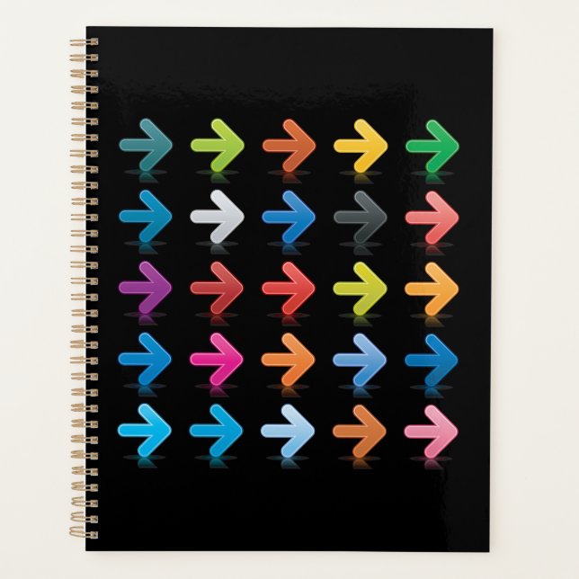 Agenda Conjunto de Flechas Brillantes Indicadores Direcci (Anverso)