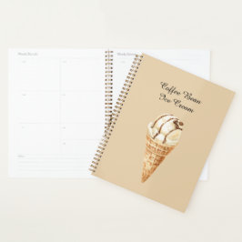 Agenda Cono de helado de grano de café