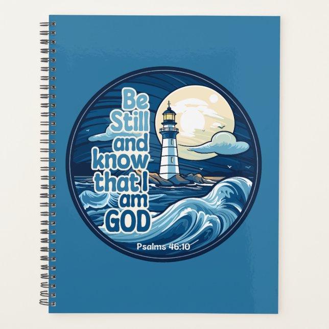 Agenda Conoce que yo soy Dios Versículo Bíblico (Anverso)