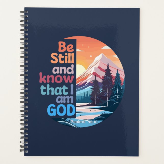 Agenda Conoce que yo soy Dios Versículo Bíblico (Anverso)