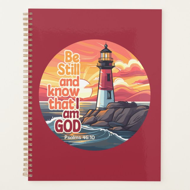 Agenda Conoce que yo soy Dios Versículo Bíblico (Anverso)