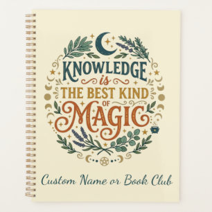 Agenda Conocimiento es Magia Brujería Libro Académico Bot