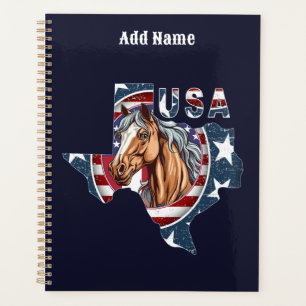 Agenda Contorno del estado de Texas EE. UU. Caballo
