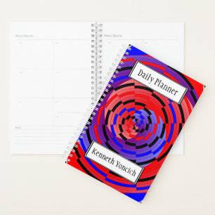Agenda Contrarreloj rojo y azul de Kenneth Yoncich