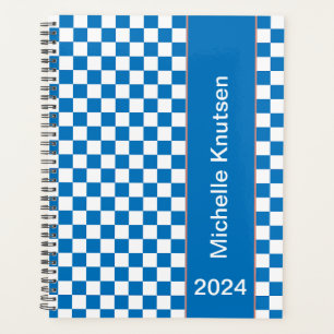 Agenda Control personalizado azul y blanco 2024
