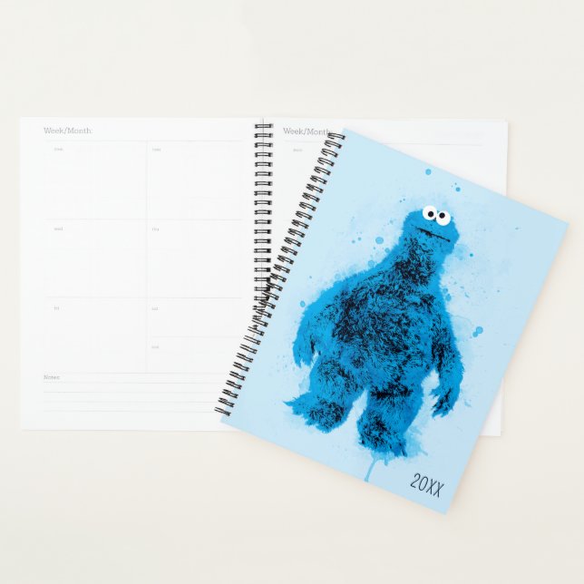 Agenda Cookie Monster | Tendencia acuarela (Demostración)
