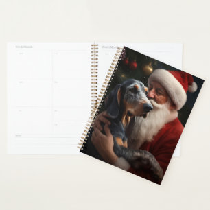 Agenda Coonhound Bluetick Con Navidades De Santa Claus