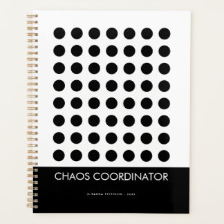 Agenda Coordinador de Caos Nombre Personalizado Blanco Ne