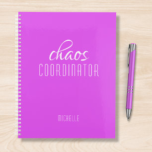 Agenda Coordinador de caos Nombre personalizado púrpura