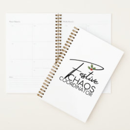 Agenda Coordinador del caos festivo | Elegante regalo de 