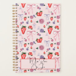 Agenda Coqueta de flores y fresas
