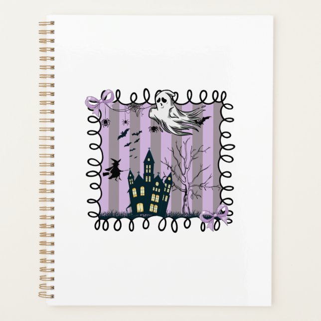 Agenda Coqueta Iridescente de Halloween (Anverso)