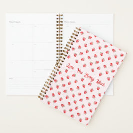 Agenda Coqueta rosa pastel fresa personalizada