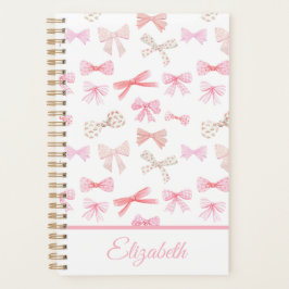 Agenda Coquette Aesthetic Light Bows Rosa