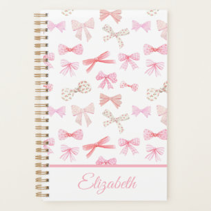 Agenda Coquette Aesthetic Light Bows Rosa