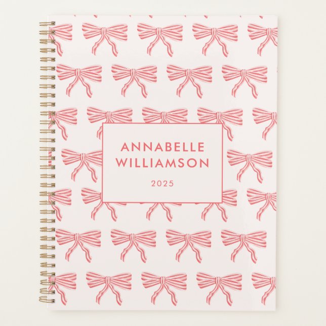 Agenda Coquette Bow Rubor Pink (Anverso)