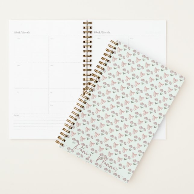 Agenda Coquette Charm: Planner mensual sin fecha (Demostración)