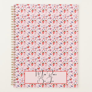 Agenda Coquette Ditsy con flores y fresas