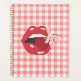 Agenda Coquette Estética de los Labios Rojos Chery