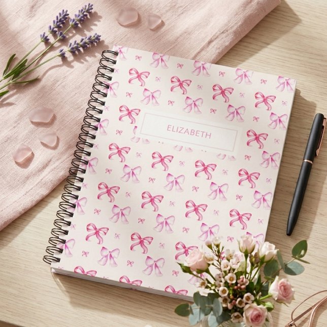 Agenda Coquette Pink Bow Preppy Girly Aesthetic (Subido por el creador)