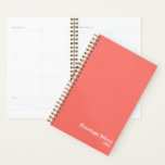 Agenda Coral vivo - Color Pantone Minimalista con nombre<br><div class="desc">Coral vivo - Color Pantone Minimalista con el planificador de nombres</div>