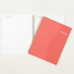 Agenda Coral vivo - Pantone Color Design Your Own<br><div class="desc">Coral viviente - Pantone Color Minimalista Planner Moderno,  personalizado con su nombre.</div>