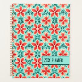 Agenda Coral y floral de menta
