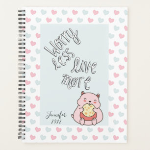 Agenda Corazón de acuarela de Hamster divertida 2022