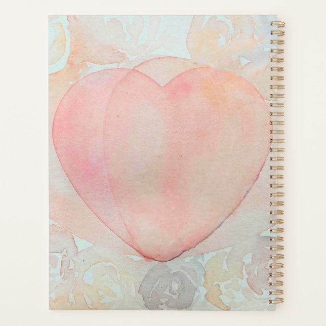 Agenda Corazón de diosa pintado a mano (Reverso)