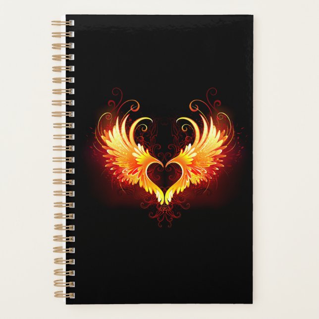 Agenda Corazón de Fuego Ángel con Alas (Anverso)
