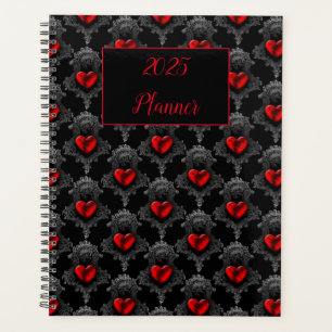 Agenda Corazón de Gótico rojo personalizado