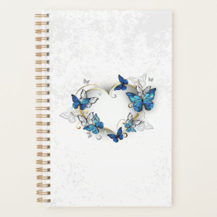 Agenda Corazón de joyas con mariposas Morfo