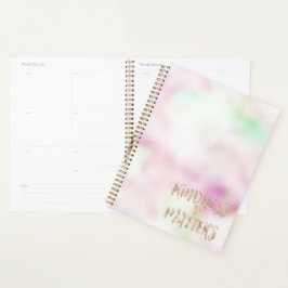 Agenda Corazón de la amabilidad del tinte rosa menta Glam
