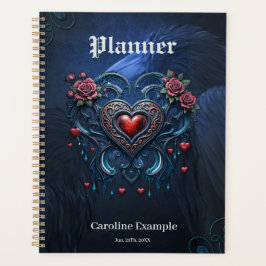 Agenda Corazón gótico de diseño artístico
