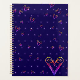 Agenda corazón pequeño y lindo de colores