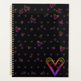 Agenda corazón pequeño y lindo de colores