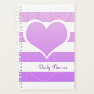 Agenda Corazón púrpura Pastel
