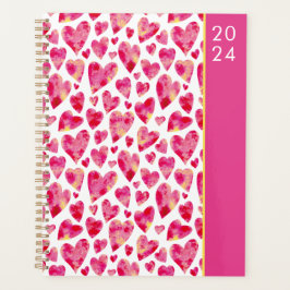 Agenda Corazón rosa femenino 2024