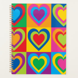 Agenda Corazones Bonitos Coloridos